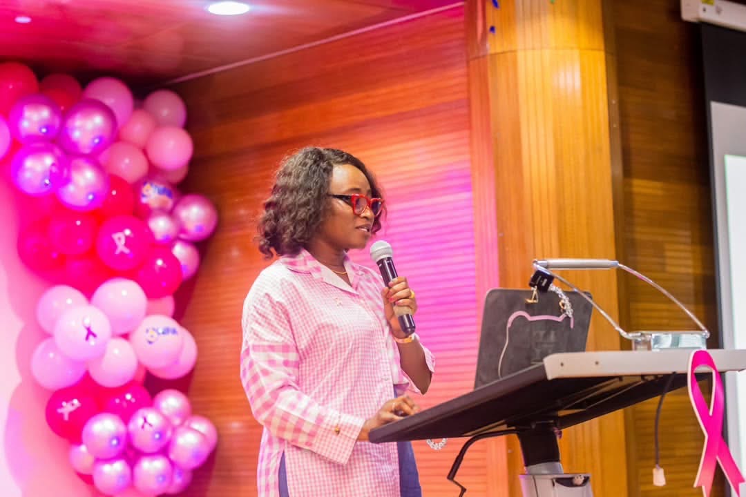 Dr Helena Nti speaking at the National Petroleum Authority Pink October launch
