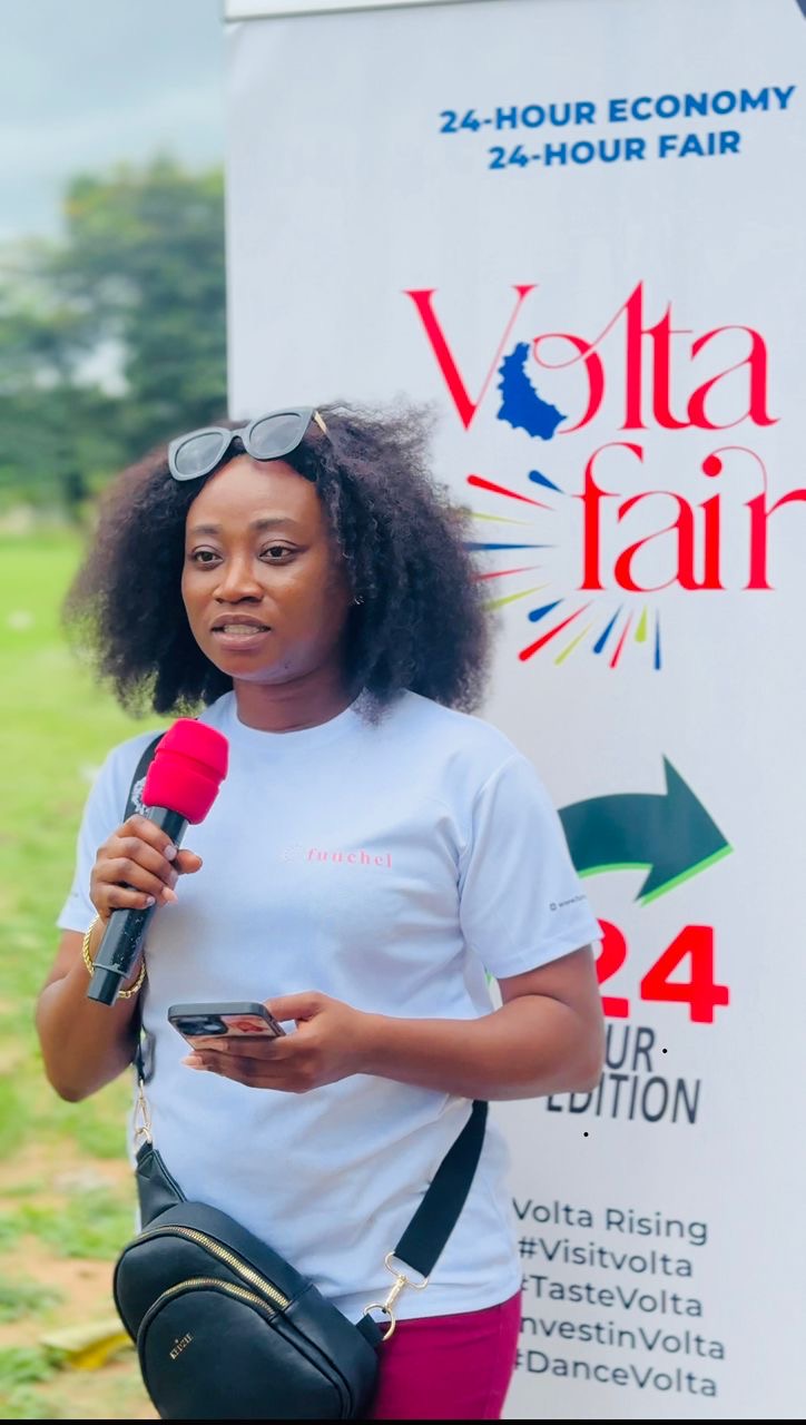 Dr Helena Nti speaking at the Volta Fair